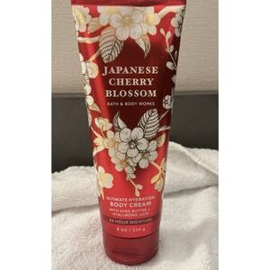 New Bath & Body Works JAPANESE CHERRY BLOSSOM Shea Body Cream Full Size 8 oz